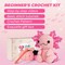 Crochet Kit for Beginners, Crochet Animal Kits, Amigurumi Crocheting Kit for Starters with Step-by-Step Video Tutorials, Beginner Crochet Kit for Adults (Axolotl 1Pack)